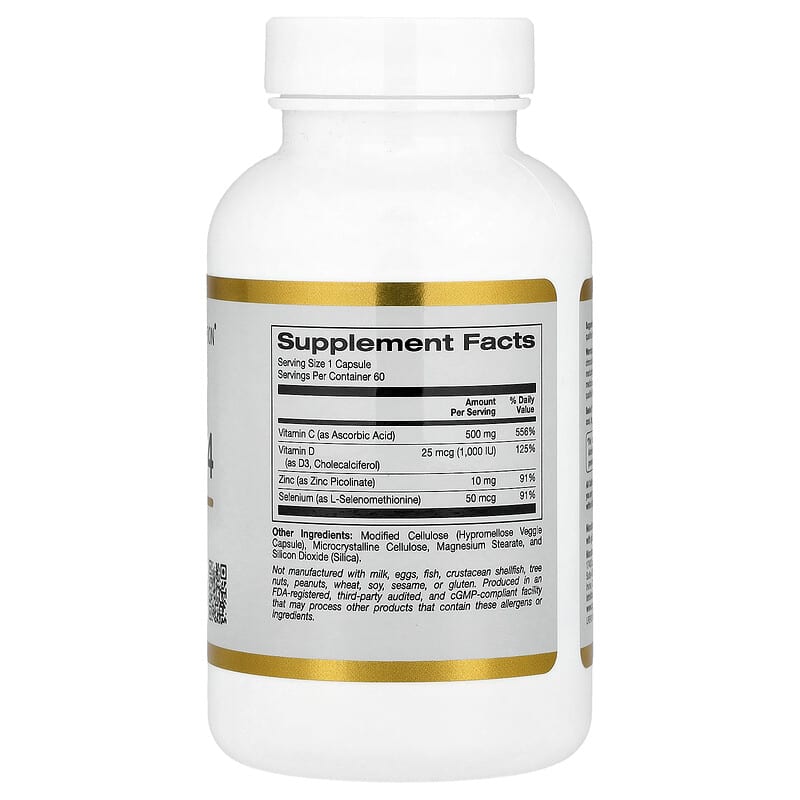 California Gold Nutrition Immune Complex 4 60 Veggie Capsules