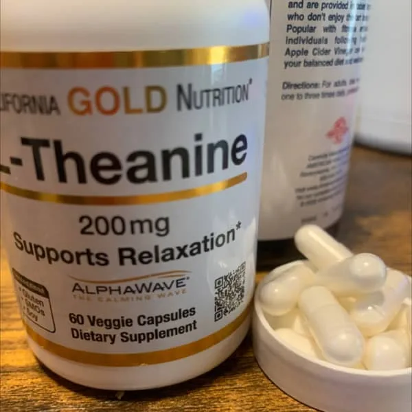 california gold nutrition l theanine featuring alphawave 200 mg 60 veggie capsules 2