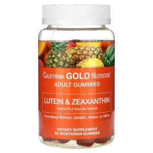 Lutein and Zeaxanthin Gummies, Tropical, 90 Vegetarian Gummies của California Gold Nutrition