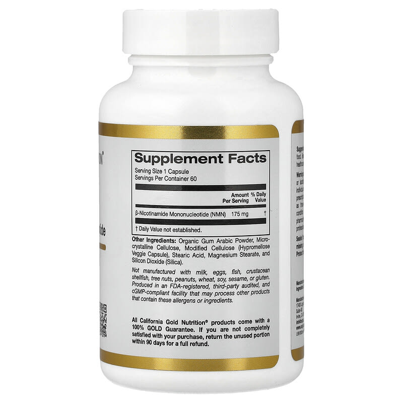 Review NMN 175 mg của California Gold Nutrition có tốt không? 2 California Gold Nutrition NMN 175 mg, 60 Veggie Capsules