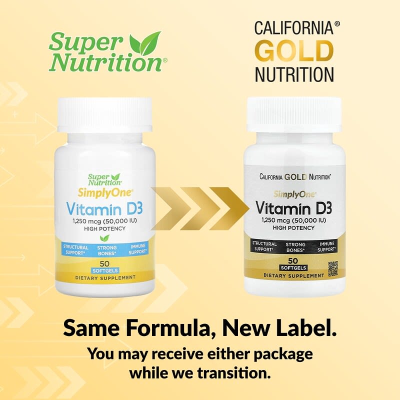 california gold nutrition simplyone vitamin d3 1 250 mcg 50 000 iu 50 softgels 2