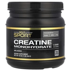 Pure Creatine Monohydrate, Unflavored, 1 lb (454 g) của California Gold Nutrition Sport