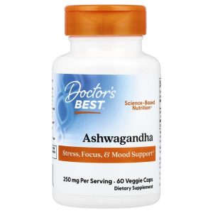 Doctor's Best Ashwagandha, 60 Veggie Caps, 125 mg per Capsule