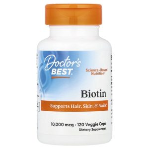 Biotin 10,000 mcg, 120 Veggie Caps của Doctor's Best