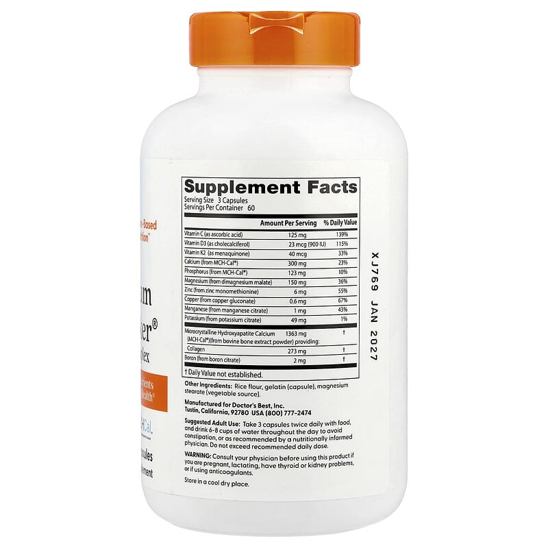 Doctor's Best Calcium Bone Maker Complex 180 Capsules