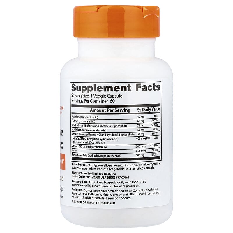 Doctor's Best Fully Active B Complex 60 Veggie Caps