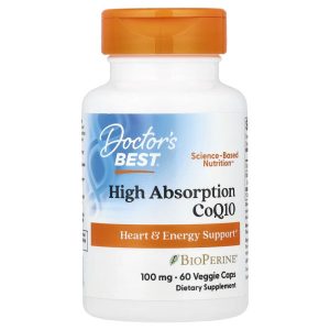 Doctor's Best High Absorption CoQ10 100 mg, 60 Veggie Caps