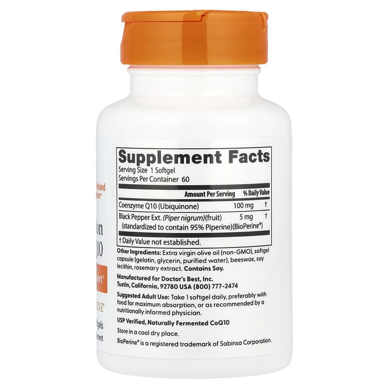 Doctor's Best High Absorption CoQ10 60 Softgels