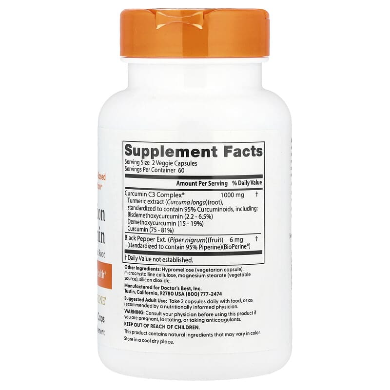 Doctor's Best High Absorption Curcumin 120 Veggie Caps