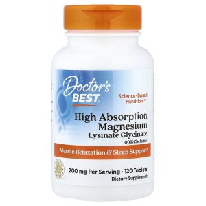 Doctor's Best High Absorption Magnesium 120 Tablets 100 mg per Tablet