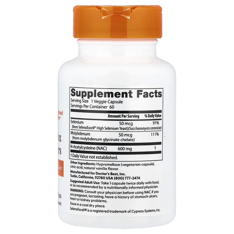 Doctor's Best, NAC Detox Regulators, 60 Veggie Caps