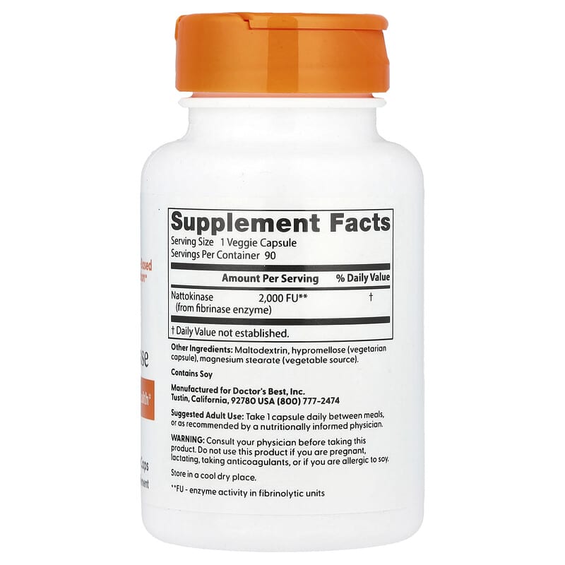 Doctor's Best Nattokinase 2,000 FUs, 90 Veggie Caps