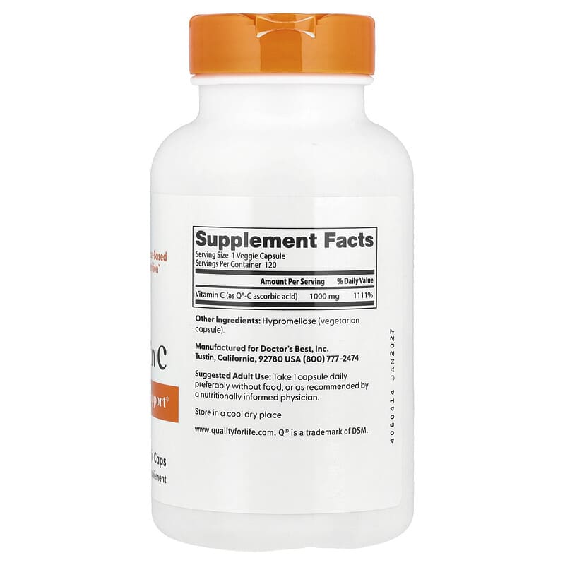 Đánh giá chi tiết Vitamin C 1,000 mg của Doctor's Best 2 Doctor