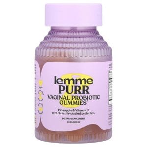 Lemme Purr Vaginal Probiotic Gummies, Pineapple, 60 Gummies