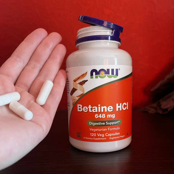 now foods betaine hcl 120 veg capsules 2