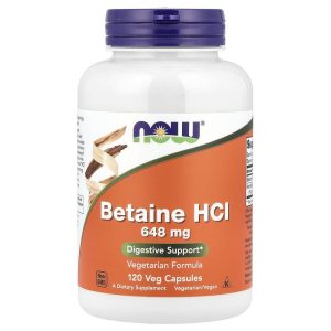 Betaine HCl 120 Veg Capsules của NOW Foods