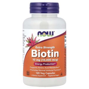 Biotin 10 mg, 120 Veg Capsules của NOW Foods