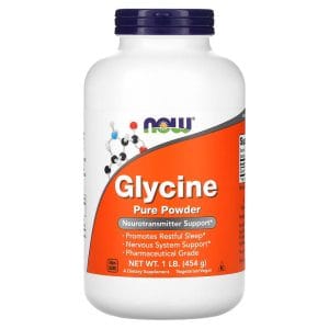 Glycine Pure Powder, 1 lb (454 g) của NOW Foods