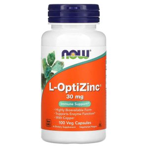 L-Optizinc, 100 Veg Capsules của NOW Foods