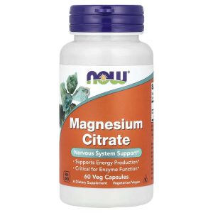 Magnesium Citrate 60 Veg Capsules, 133 mg per Capsule của NOW Foods