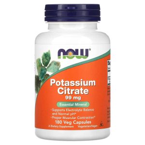 Potassium Citrate 99 mg, 180 Veg Capsules của NOW Foods