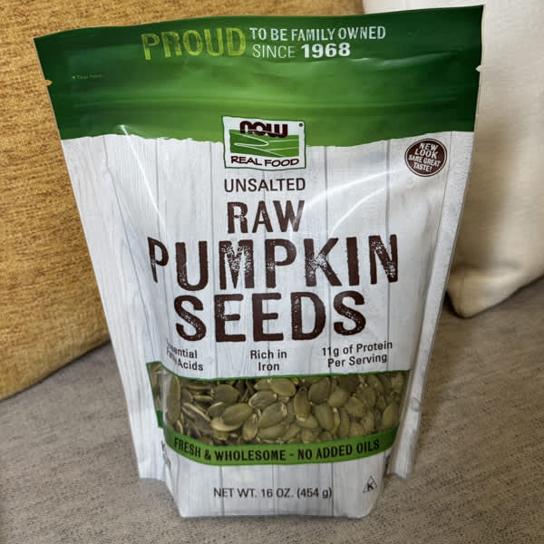 now foods real food raw pumpkin seeds unsalted 16 oz 454 g 2