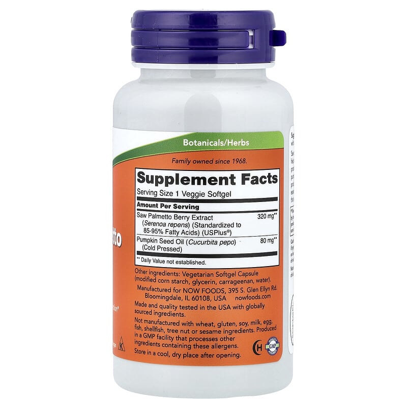 NOW Foods Saw Palmetto Extract, 90 Veggie Softgels