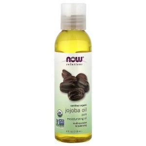 NOW Foods Solutions, Certified Organic Jojoba Oil, 4 fl oz (118 ml)