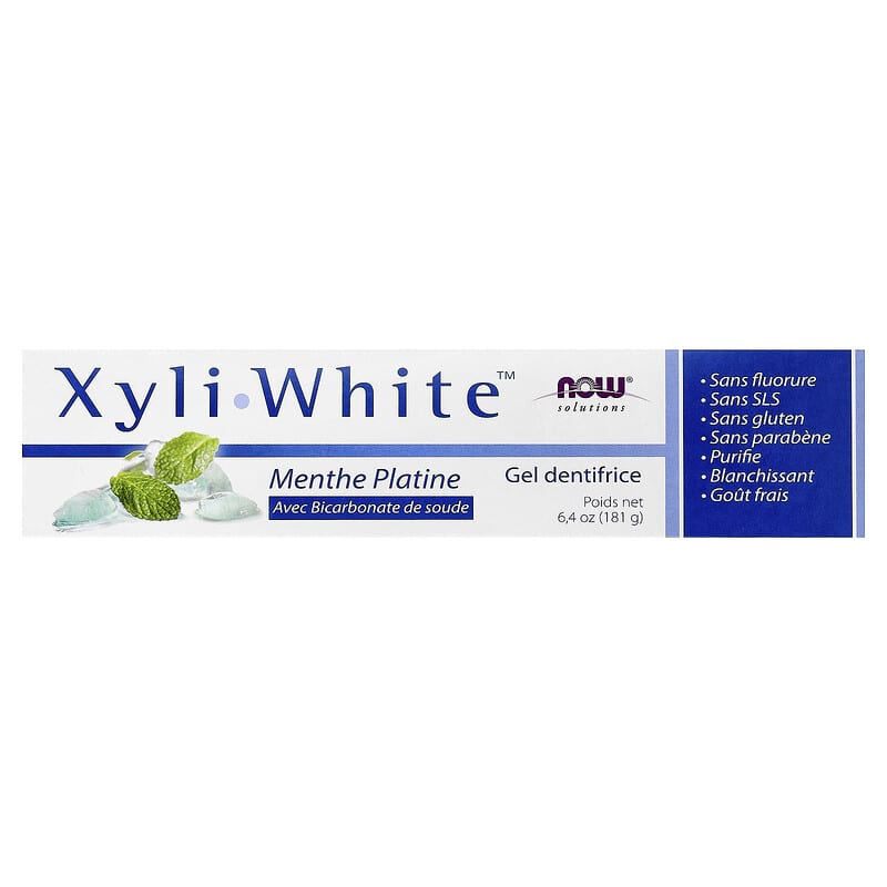 Đánh giá chi tiết XyliWhite Toothpaste Gel với Baking Soda của NOW Foods 2 NOW Foods Solutions, XyliWhite Toothpaste Gel with Baking Soda, Platinum Mint, 6.4 oz (181 g)