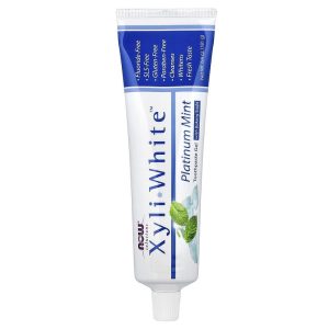 NOW Foods Solutions, XyliWhite Toothpaste Gel with Baking Soda, Platinum Mint, 6.4 oz (181 g)