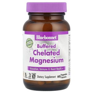Buffered Chelated Magnesium 60 Vegetable Capsules 200 mg per Capsule của Bluebonnet Nutrition