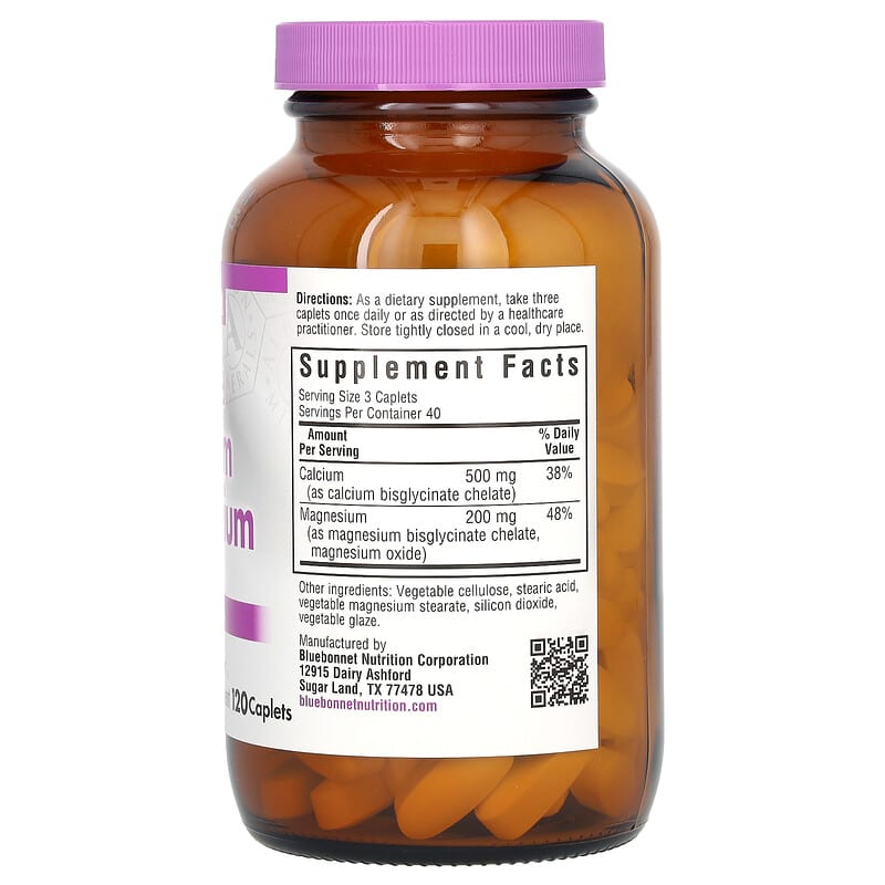 Bluebonnet Nutrition Chelated Calcium Magnesium 120 Caplets