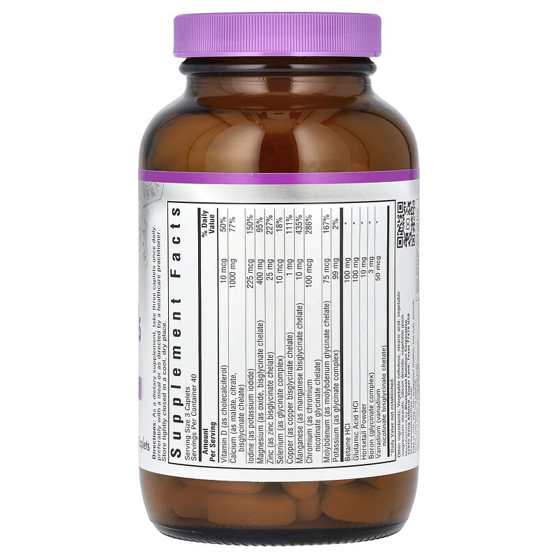 Bluebonnet Nutrition Chelated Multiminerals Iron Free 120 Caplets