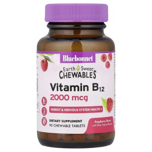 Bluebonnet Nutrition Earth Sweet Chewables Vitamin B12 (Raspberry) 2,000 mcg, 90 viên nhai