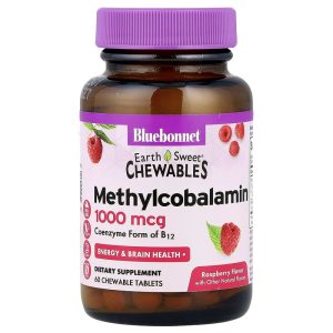 Bluebonnet Nutrition EarthSweet Chewables Methylcobalamin, Raspberry, 1,000 mcg, 60 viên nhai