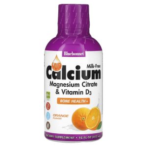 Liquid Calcium Magnesium Citrate + Vitamin D3, vị cam, 473 ml hũ của Bluebonnet Nutrition