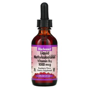 Liquid CelluarActive Methylcobalamin Vitamin B12 Raspberry 1,000 mcg 2 fl oz (59 ml) của Bluebonnet Nutrition
