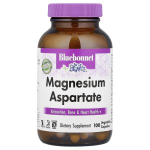 Magnesium Aspartate, 200 mg, 100 viên nang thực vật, Bluebonnet Nutrition