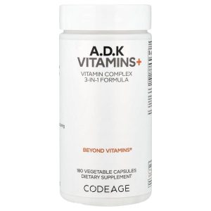 Codeage A D K Vitamins, 180 Vegetable Capsules