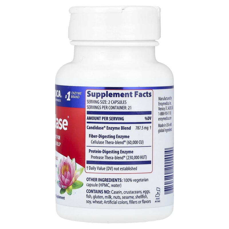 Đánh giá Enzymedica Candidase: Giải pháp hỗ trợ cân bằng vi khuẩn đường ruột 2 Enzymedica Candidase 42 Capsules