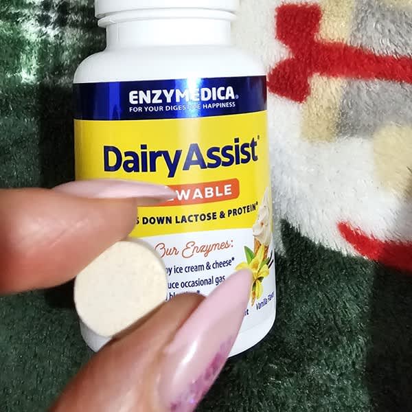 enzymedica dairyassist chewable vanilla 60 chewable tablets 2