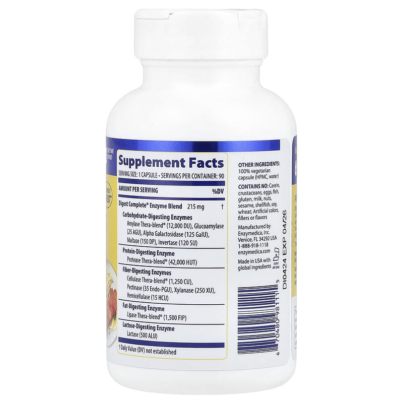 Enzymedica, Digest Complete, 90 Capsules