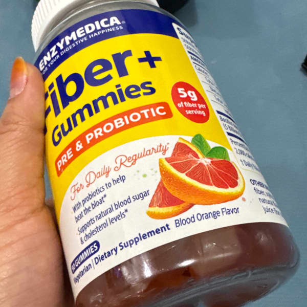 enzymedica fiber gummies pre probiotic blood orange 90 gummies 2