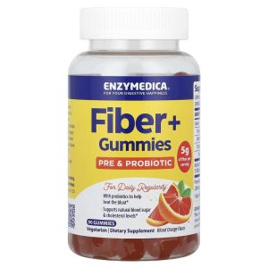 Fiber Gummies Pre & Probiotic Blood Orange, 90 Gummies của Enzymedica