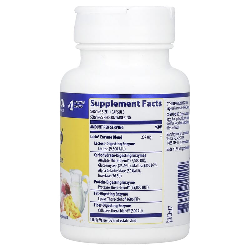 Đánh giá chi tiết Enzymedica Lacto 30 Capsules cho hệ tiêu hóa khỏe mạnh 2 Enzymedica Lacto 30 Capsules