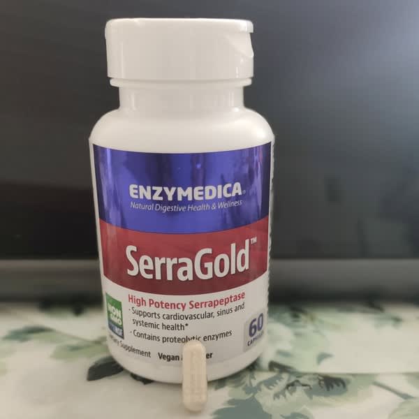 enzymedica serragold high potency serrapeptase 60 capsules 2