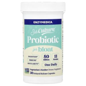 Enzymedica Subculture Probiotic for Bloat, 50 Billion, 30 Delayed Release Capsules