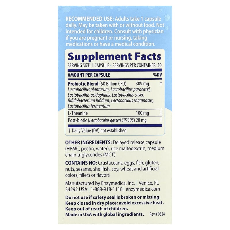 Đánh giá Enzymedica Subculture Probiotic for Mood: Probiotic Chuyên Biệt Cho Tâm Trạng 2 Enzymedica Subculture Probiotic for Mood, 30 Delayed Release Capsules