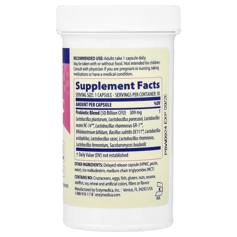 Đánh giá Enzymedica Subculture Probiotic for Women: 50 tỷ lợi khuẩn cho sức khỏe nữ giới 2 Enzymedica Subculture Probiotic for Women, 50 Billion, 30 Delayed Release Capsules