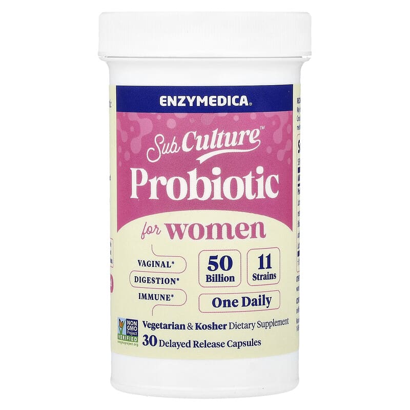 enzymedica subculture probiotic for women 50 billion 30 delayed release capsules 2